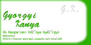 gyorgyi kanya business card